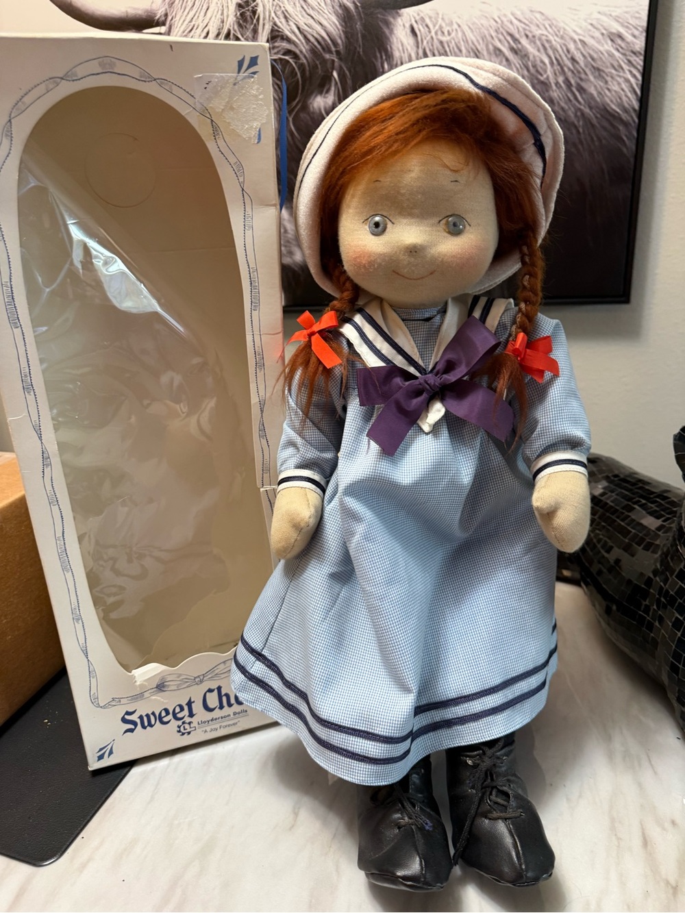Sweet Cheeks cloth doll sailor outfit with original box